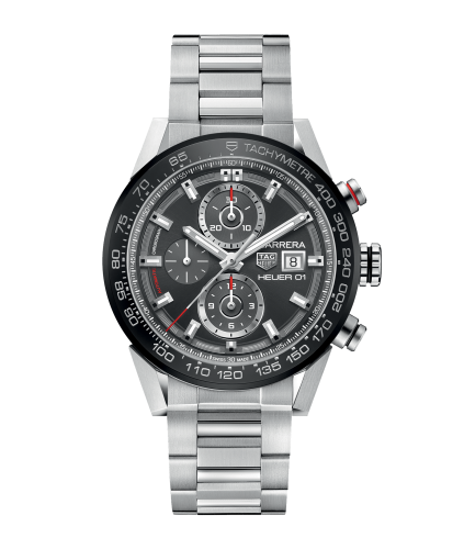 TAG Heuer Carrera Calibre Heuer 01 43 Stainless Steel / Grey / Bracelet
